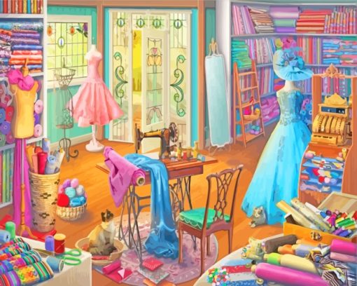 The Seamstress Shop Diamond Painting