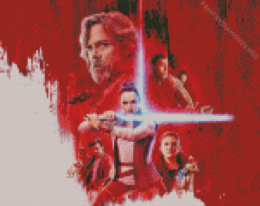 The last Jedi Characters Diamond Painting