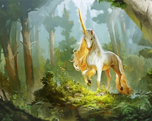 Unicorn In The Forest Diamond Painting