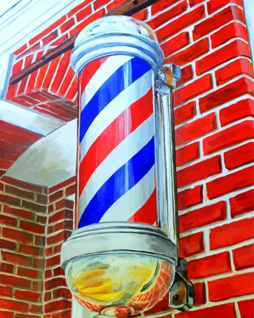 Vintage Barbershop Pole Diamond Painting