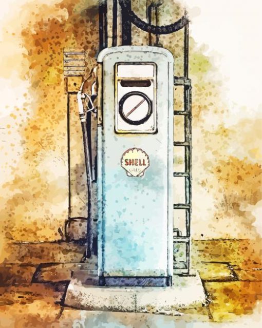 Vintage Petrol Pump Diamond Painting