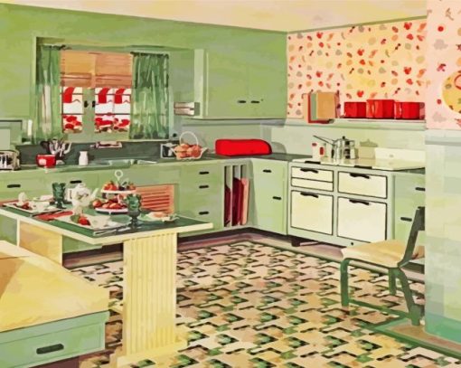 Vintage Kitchen Art Diamond Painting