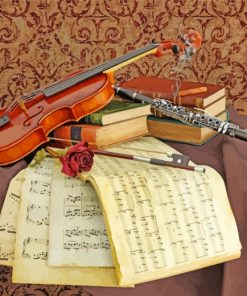 Violin And Clarinet Diamond Painting