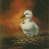 White Duckling Art Diamond Painting