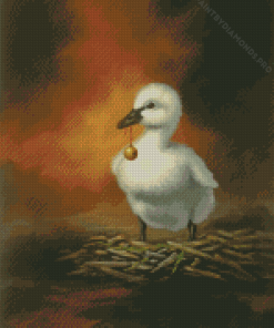 White Duckling Art Diamond Painting