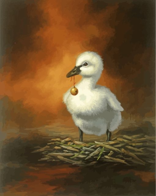 White Duckling Art Diamond Painting