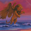 Winged Lion In Sea Diamond Painting