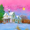 Winter Snow Cottage Diamond Painting