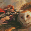 Woman Riding Owl Diamond Painting