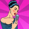 Woman Singing Pop Art Diamond Painting