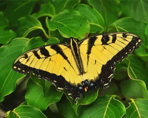 Yellow Monarch Butterfly Diamond Painting