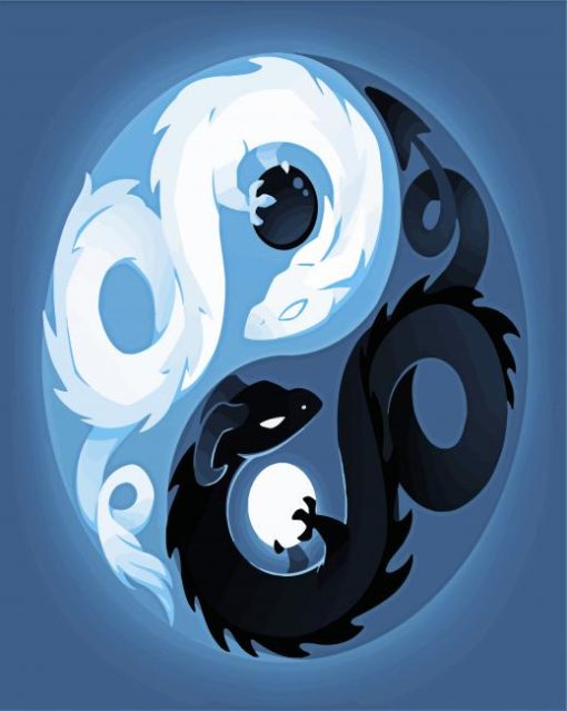 Yin And Yang Dragons Diamond Painting