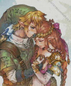 Zelda And Link Art Diamond Painting