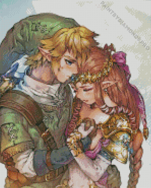 Zelda And Link Art Diamond Painting