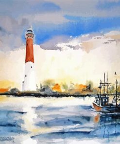 Abstarct Barnegat Lighthouse Diamond Painting