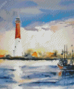 Abstarct Barnegat Lighthouse Diamond Painting