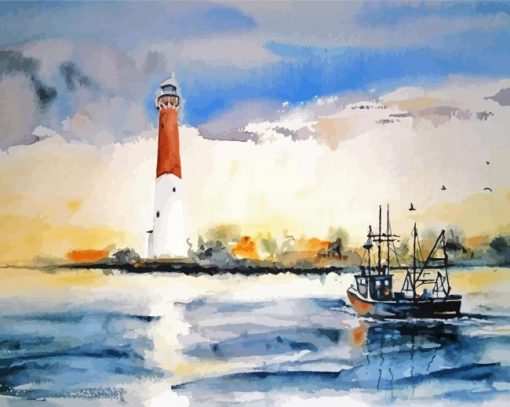 Abstarct Barnegat Lighthouse Diamond Painting