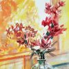 Abstract Flowers In Vase Diamond Painting