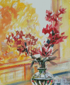 Abstract Flowers In Vase Diamond Painting