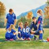 Abstract Girls Soccer Diamond Painting