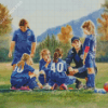 Abstract Girls Soccer Diamond Painting