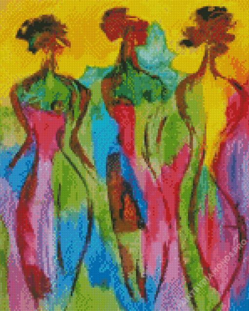 Abstract Three Women Diamond Painting