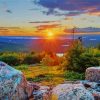 Acadia Mountain Sunset Diamond Painting