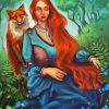 Aesthetic Fox Lady Diamond Painting