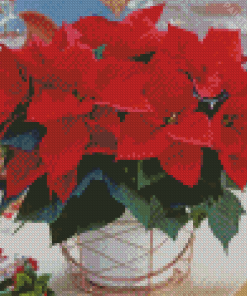 Aesthetic Poinsettia Diamond Painting