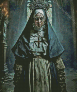 Aesthetic Scary Nun Diamond Painting