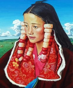 Aesthetic Tibet Girl Diamond Painting