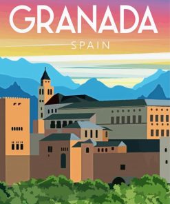 Alhambra Spain Poster Diamond Painting