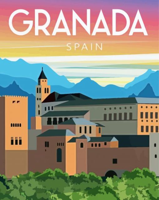 Alhambra Spain Poster Diamond Painting