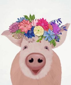 Animals With Flower Crown Diamond Painting