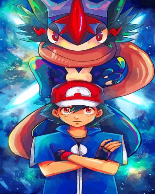 Anime Greninja Pokemon Diamond Painting