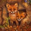 Baby Foxes Diamond Painting