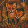 Baby Foxes Diamond Painting