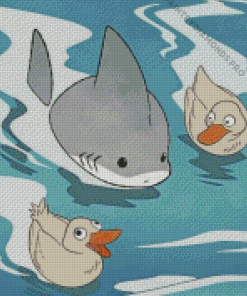 Baby Shark And Ducks Diamond Painting