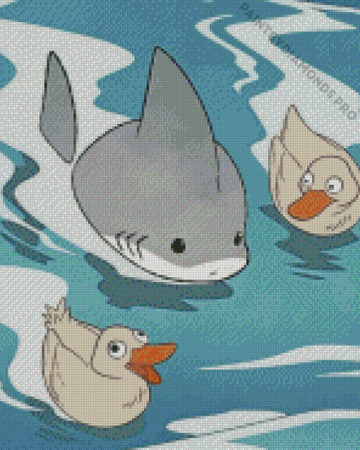 Baby Shark And Ducks Diamond Painting