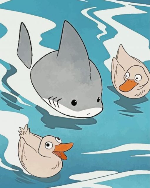 Baby Shark And Ducks Diamond Painting