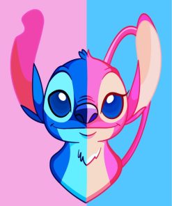 Baby Stitch And Angel Diamond Painting