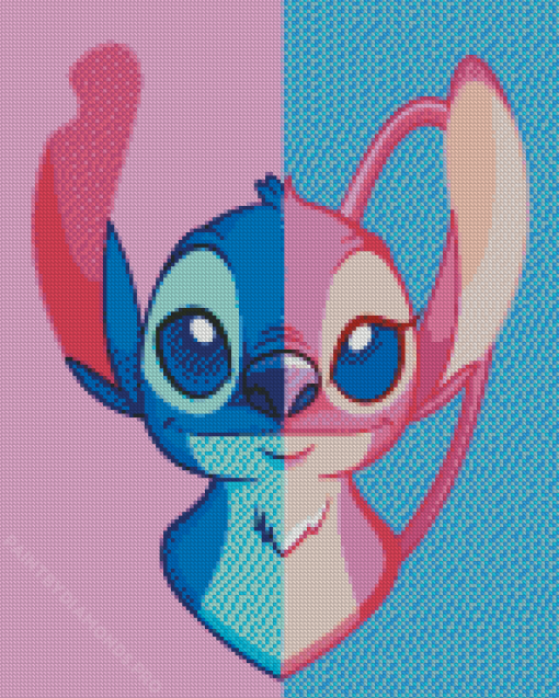 Baby Stitch And Angel Diamond Painting