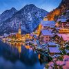 Beautiful Winter Village Diamond Painting