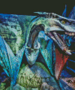 Blue Avatar Dragon Diamond Painting