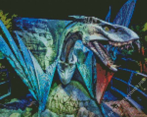 Blue Avatar Dragon Diamond Painting