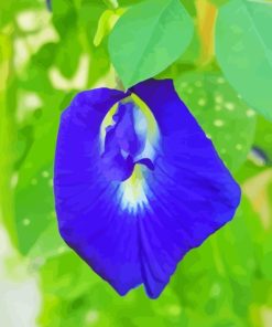 Blue Pea Flower Diamond Painting