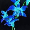 Blue Psychedelic Flower Diamond Painting