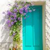 Blue Flowery Door Diamond Painting