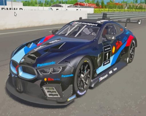 Bmw M8 Gte Cartoon Diamond Painting