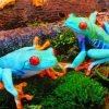 Bright Colored Frogs Diamond Painting